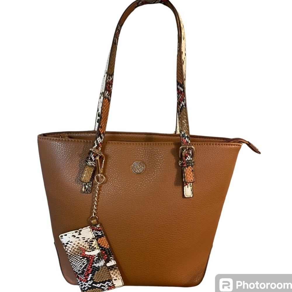 Shoulder Bag with Animal Print Cardholder